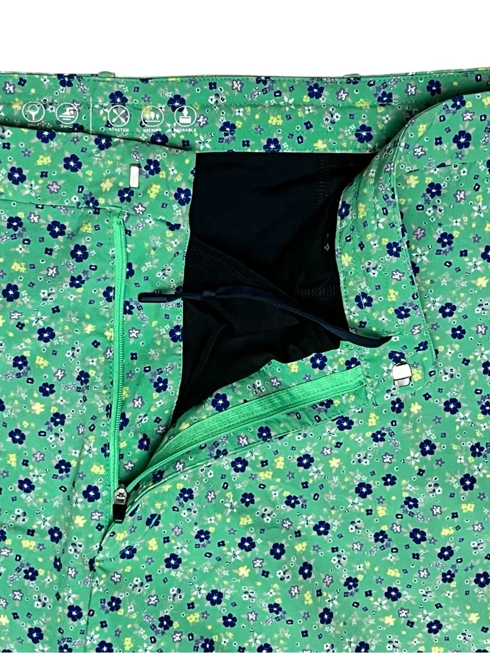 Polo Ralph Lauren Shorts Golf Swim Hybrid Wicking Mens 38x10 Green Floral Lined